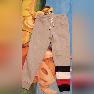 Tommy Hilfiger Kids' Gray Sweatpants with Multicolor Cuffs